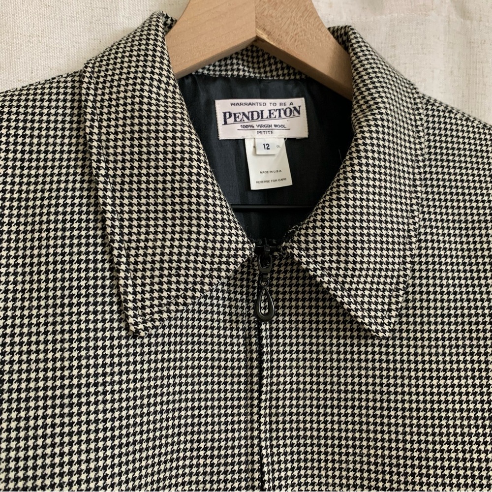 Pendleton Women’s Vintage Woolmark Houndstooth Cr… - image 2